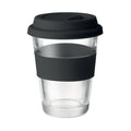 Glasbecher 350 ml mit Silikondeckel und Griff | ASTOGLASS MO9992