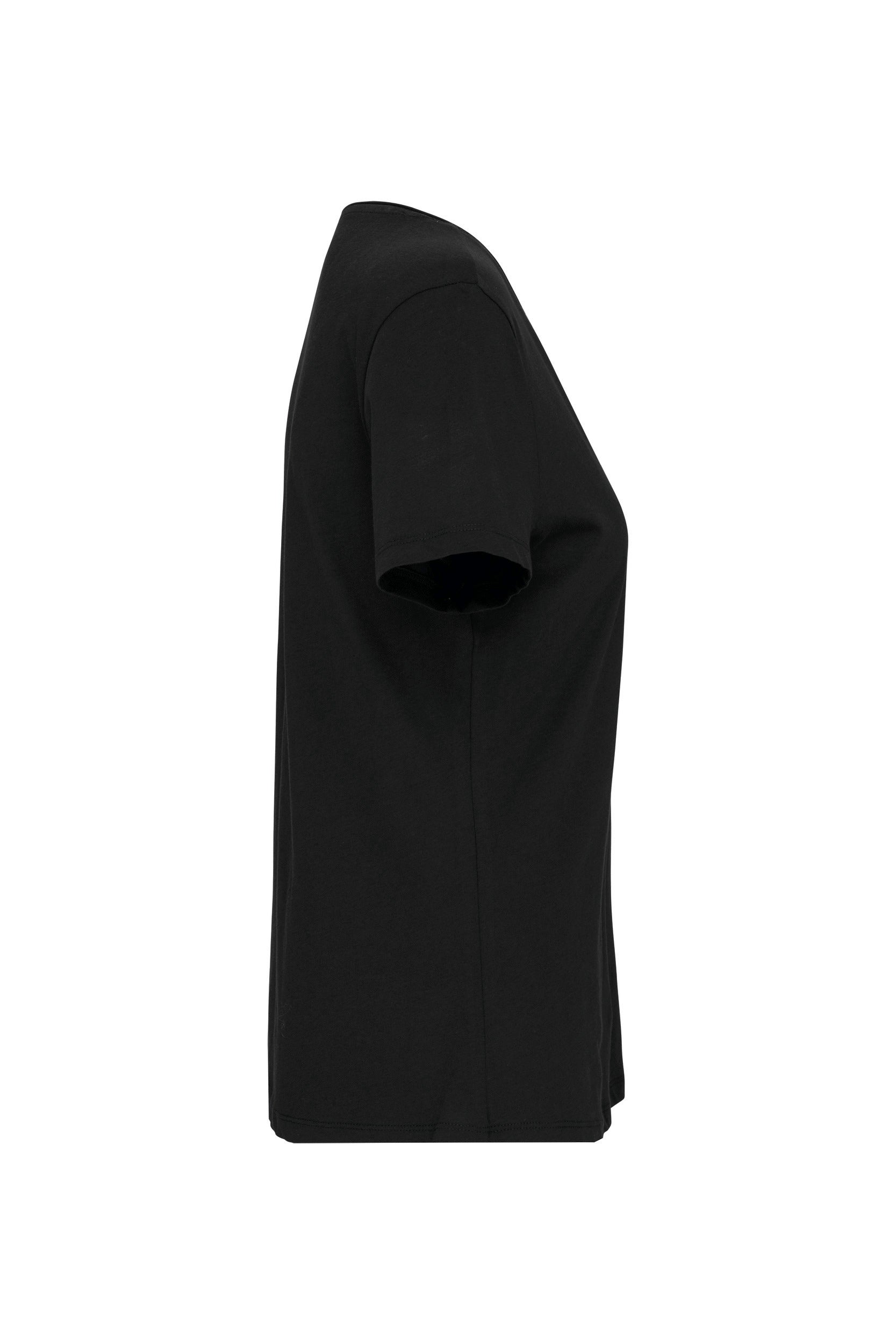 T-shirt Femme à Manches Courtes en Coton Bio avec Encolure à Bords Bruts - 110 g/m² - K399