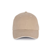 Gorra De Algodón Orgánico Con Visera Sandwich En Contraste - 6 Paneles - KP198
