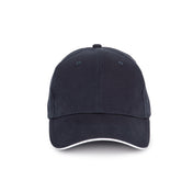 Gorra De Algodón Orgánico Con Visera Sandwich En Contraste - 6 Paneles - KP198