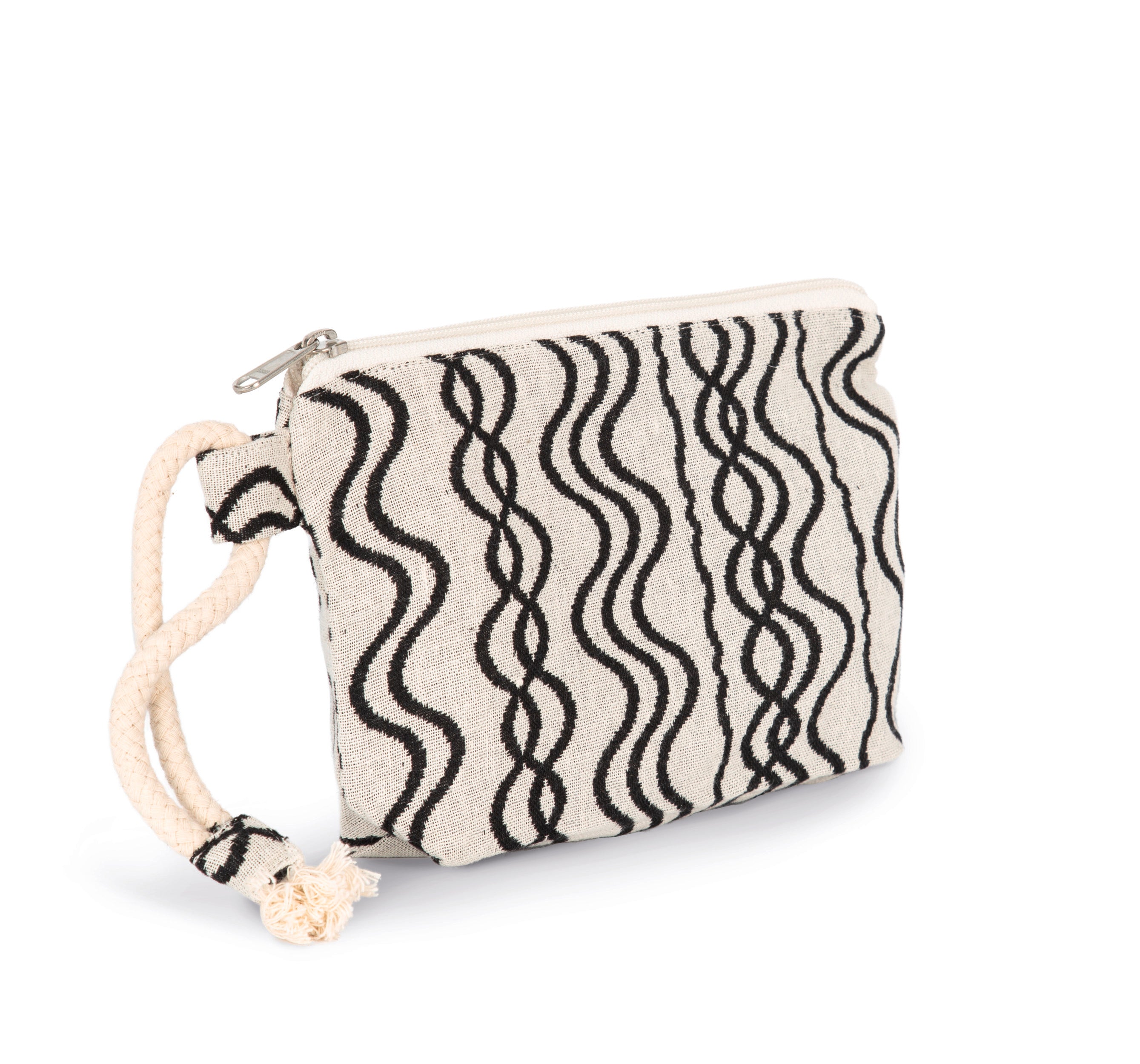 Recycled Zipped Pouch - Wavy Pattern - KI5704