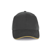 Gorra De Algodón Orgánico Con Visera Sandwich En Contraste - 6 Paneles - KP198