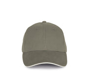 Gorra De Algodón Orgánico Con Visera Sandwich En Contraste - 6 Paneles - KP198