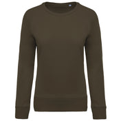 Ladies’ Organic Cotton Crew Neck Raglan Sleeve Sweatshirt - K481
