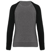 Ladies' Two-tone Organic Crew Neck Raglan Sleeve Sweatshirt - K492