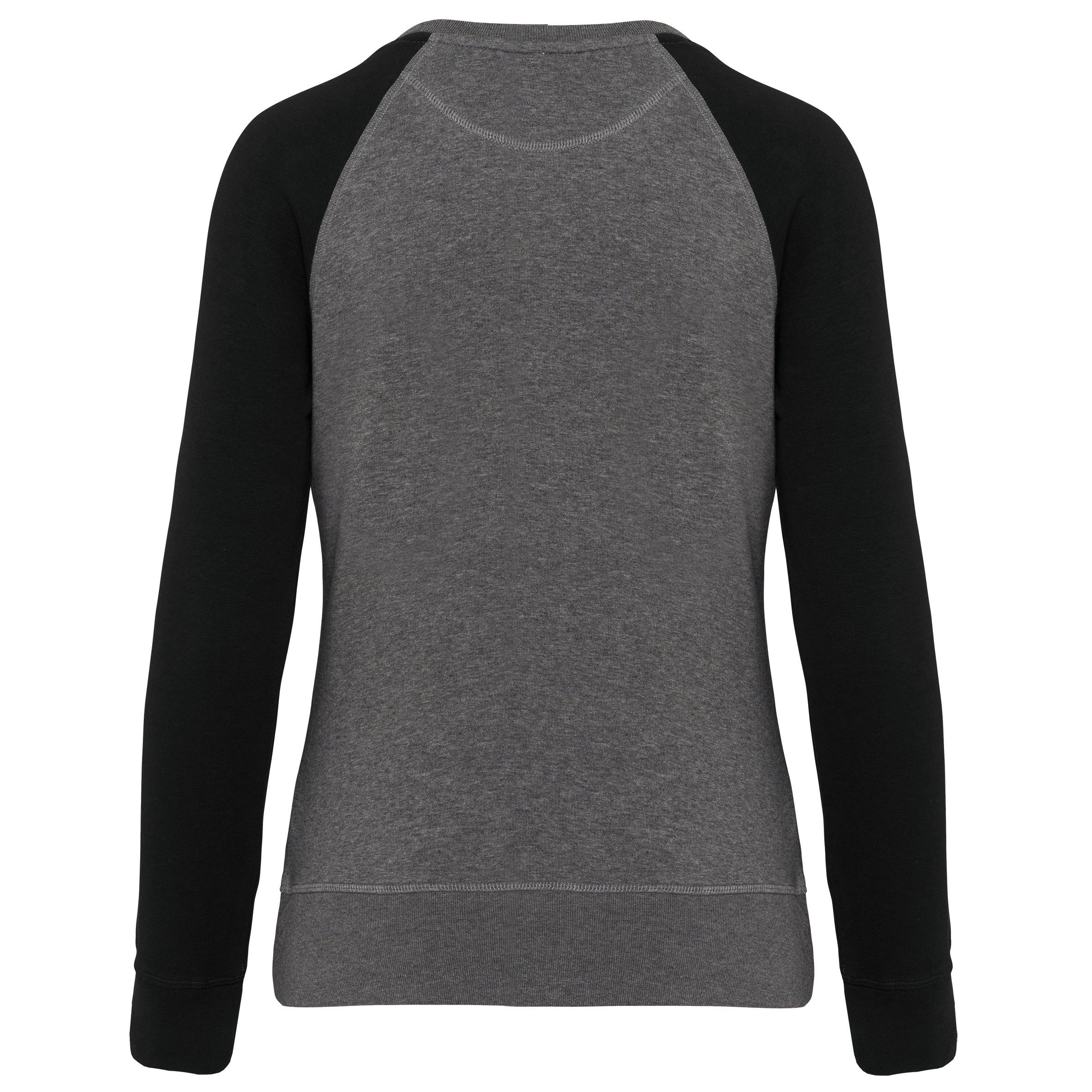 Ladies' Two-tone Organic Crew Neck Raglan Sleeve Sweatshirt - K492