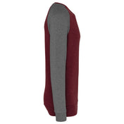 Men's Two-tone Organic Crew Neck Raglan Sleeve Sweatshirt - K491