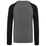 Men's Two-tone Organic Crew Neck Raglan Sleeve Sweatshirt - K491