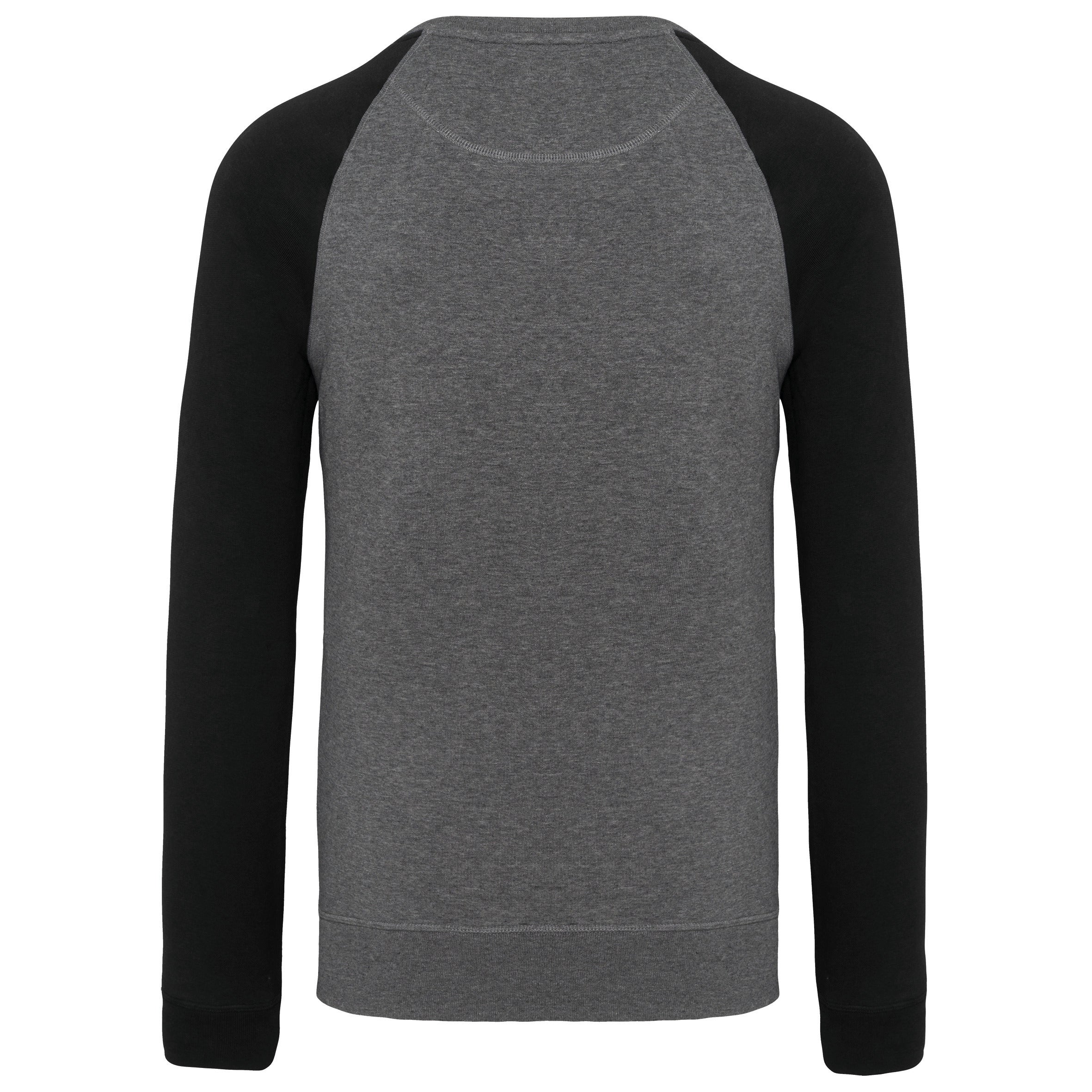 Men's Two-tone Organic Crew Neck Raglan Sleeve Sweatshirt - K491
