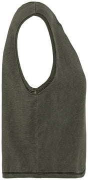 Organic cotton Sleeveless T shirt - Women's Crop Tee - NS342