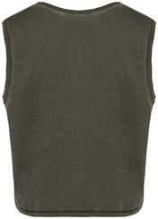 Organic cotton Sleeveless T shirt - Women's Crop Tee - NS342