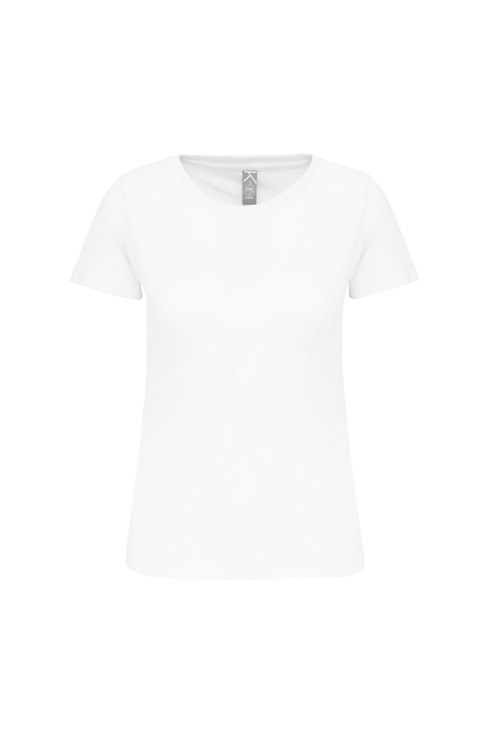 T-shirt col rond en coton biologique pour femmes | K3026IC