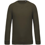Men's Organic Cotton Crew Neck Raglan Sleeve Sweatshirt - K480