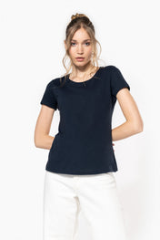 T-shirt col rond en coton biologique pour femmes | K3026IC