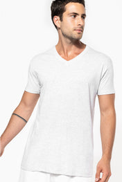 T-shirt col en V en coton biologique pour homme - 145 g/m² | K3028IC