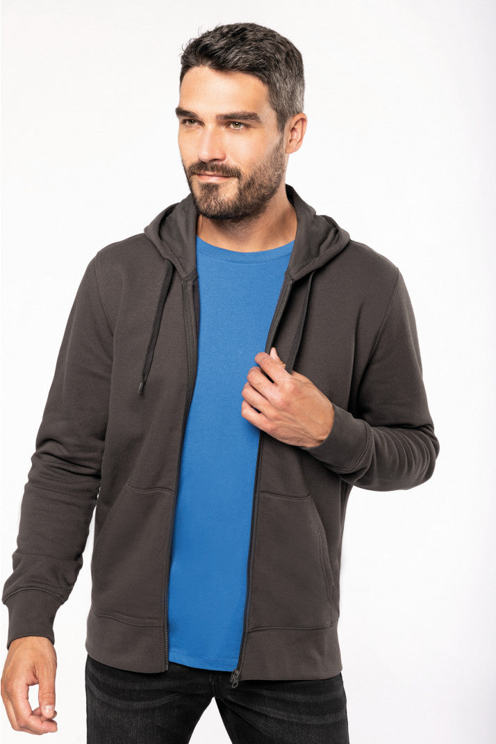 Men's Eco-friendly Hoodie with Zip - 280 g/m² - K4030