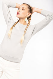 Ladies’ Organic Cotton Crew Neck Raglan Sleeve Sweatshirt - K481