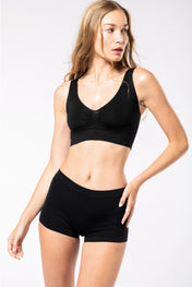 Shorty sans couture taille basse écologique pour femmes - K807