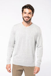 Pull col en V écologique pour homme - 270 g/m² - K980