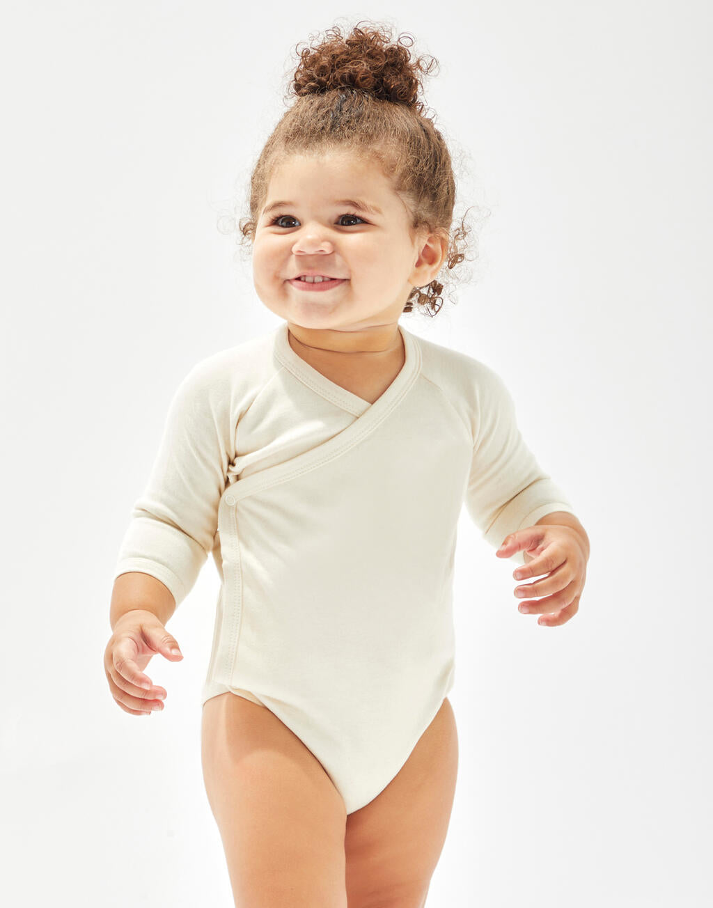 Baby Lange Mouw Kimono Romper - 07047