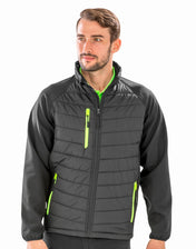 Zwarte Kompas Gewatteerde Softshell - 08433