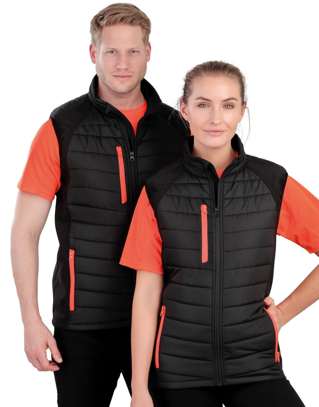 Zwarte Compass Gewatteerde Softshell Bodywarmer - 08533