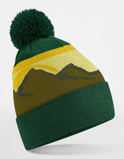 Mountain Peaks Recycled Pom Pom Beanie – Fleece Lined | B395R