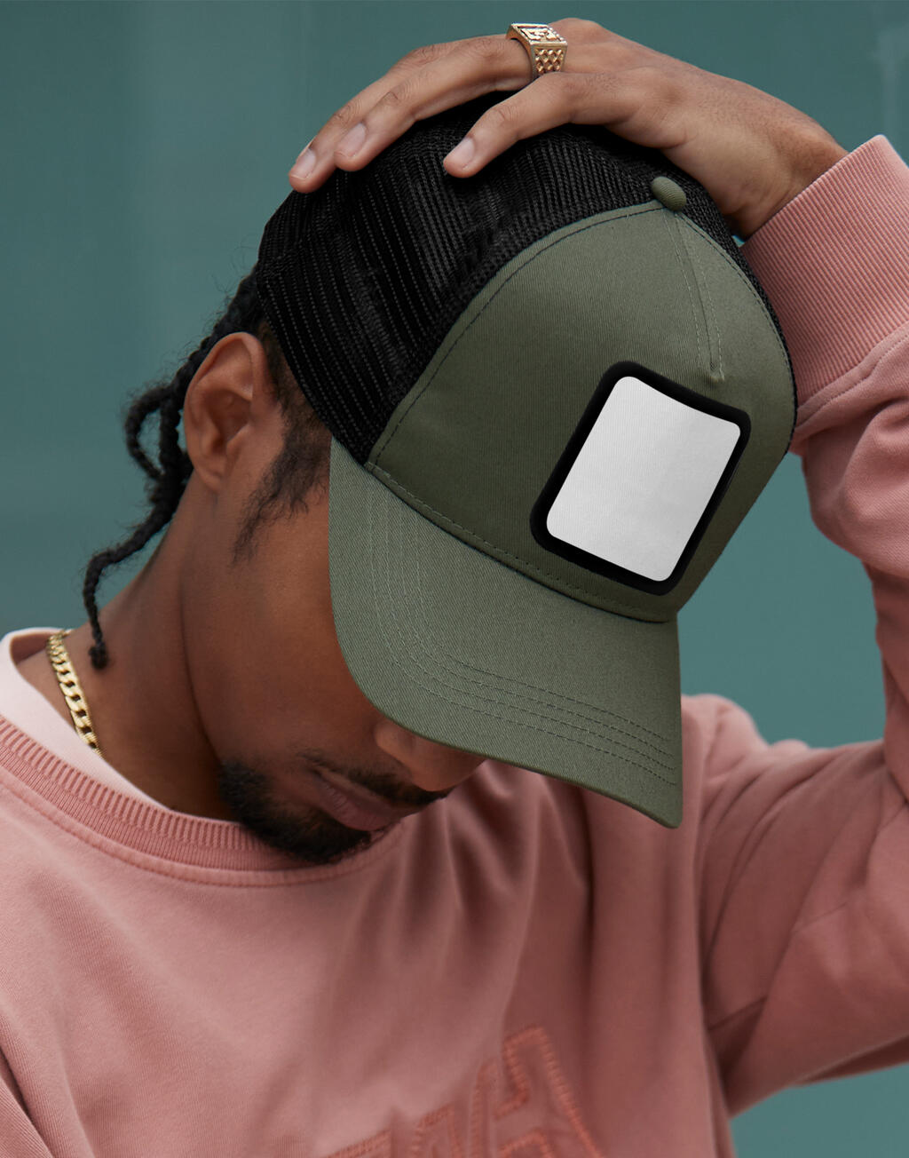 Appliqué Patch 5-Panel Trucker - Custom-Ready & Recycled | 13469