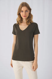 B&C CGTW045 - Ladies' Organic Cotton V-neck T-shirt