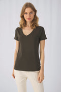 Dames-T-shirt met V-hals van biologisch katoen | CGTW045