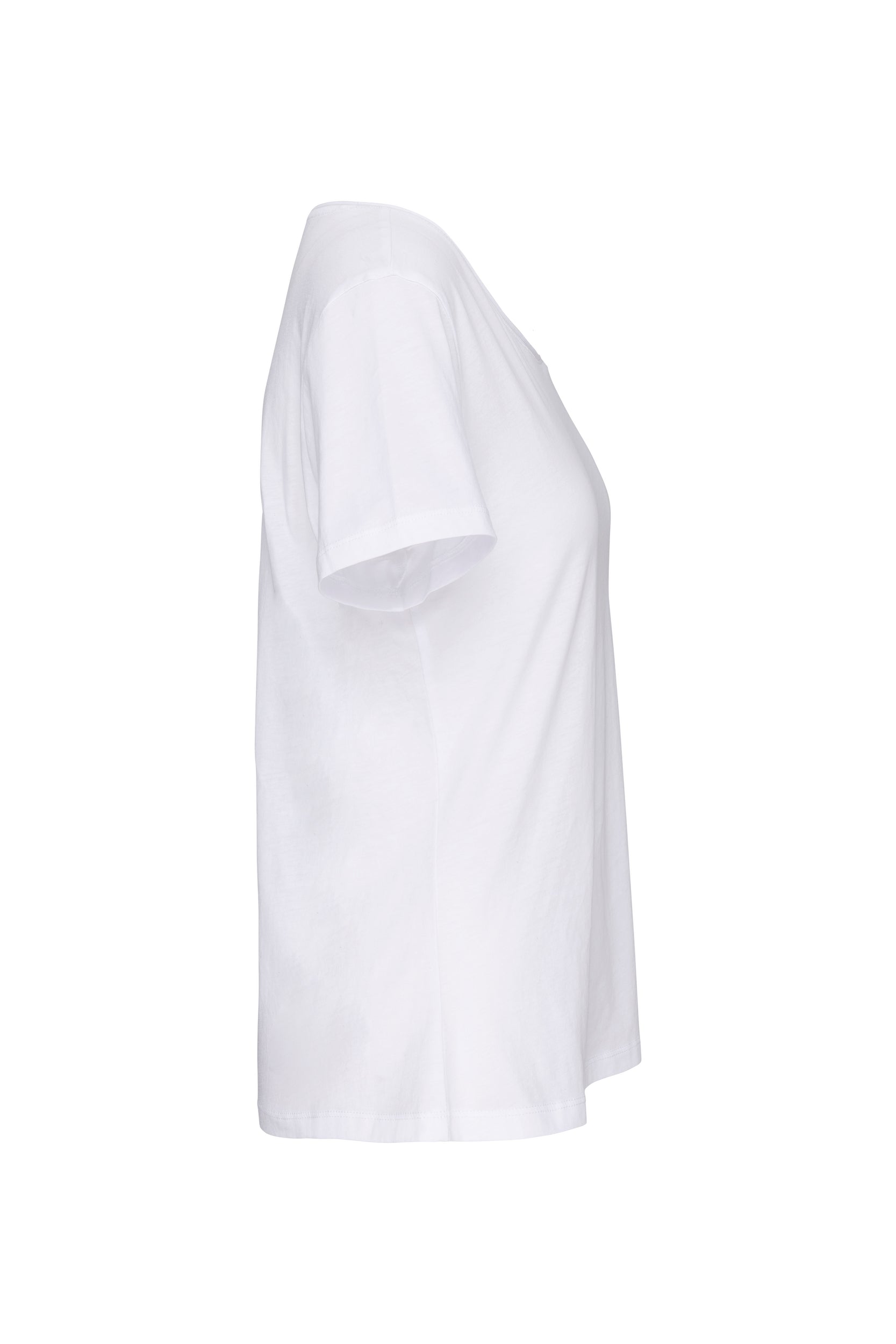 Dames T-shirt met Korte Mouwen van Biologisch Katoen met Ruwe Rand Halslijn - 110 g/m² - K399