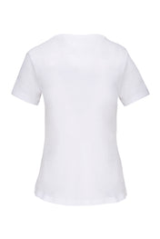 Dames T-shirt met Korte Mouwen van Biologisch Katoen met Ruwe Rand Halslijn - 110 g/m² - K399
