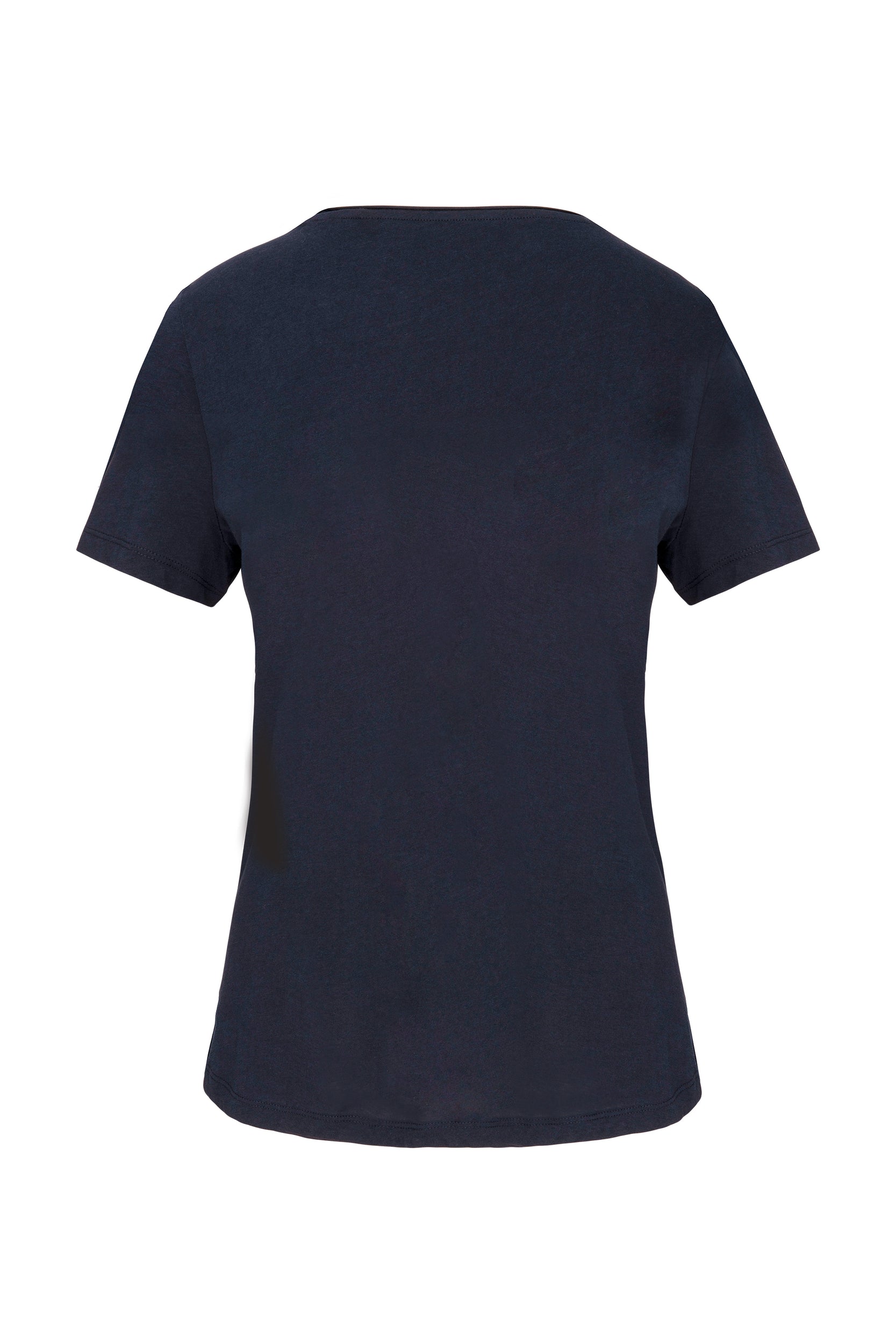 Dames T-shirt met Korte Mouwen van Biologisch Katoen met Ruwe Rand Halslijn - 110 g/m² - K399