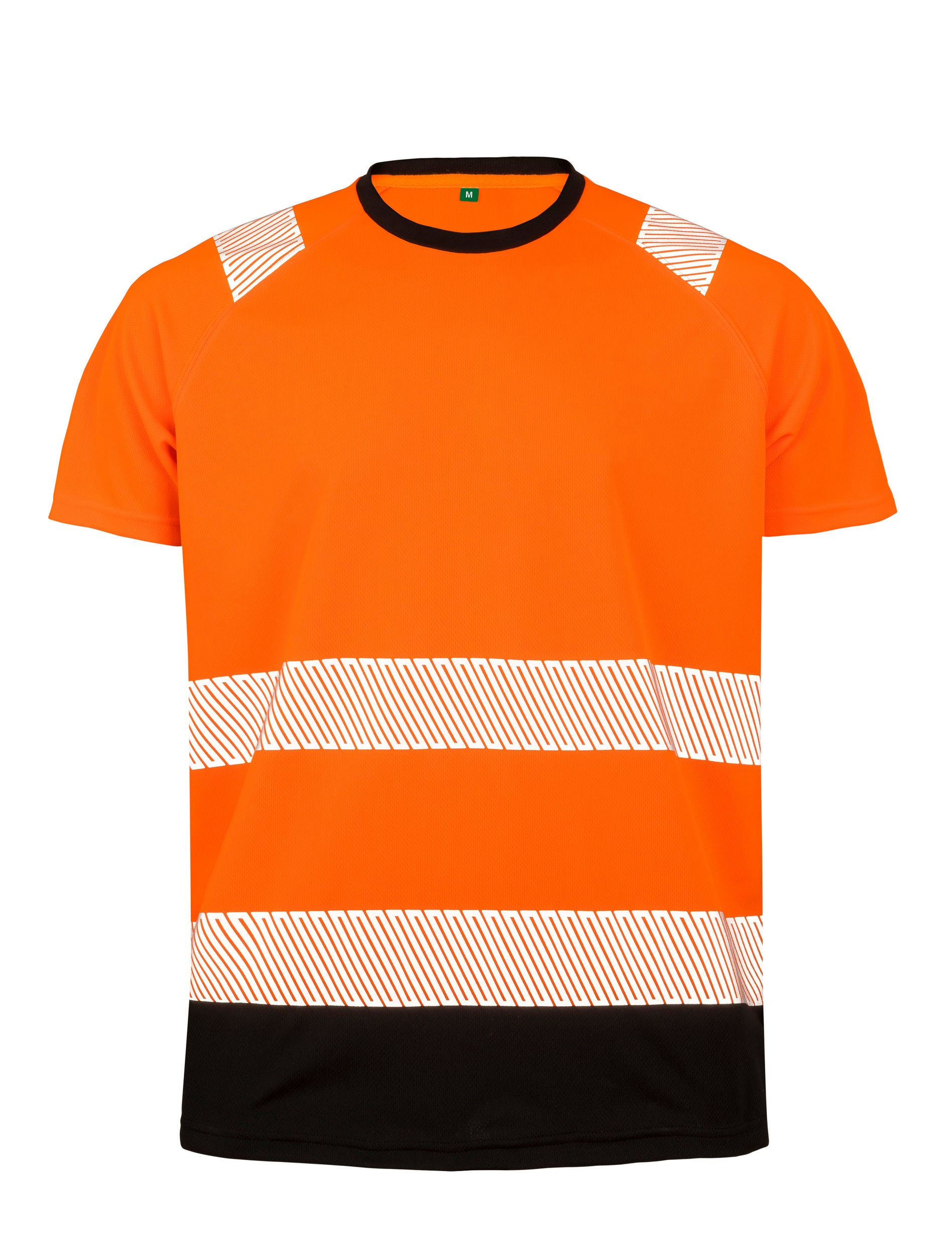 Warnschutz-Sicherheits-T-Shirt aus recyceltem Polyester mit Reflexbesatz | R502X
