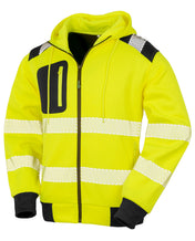 Sudadera de seguridad de alta visibilidad con capucha y cremallera de poliéster reciclado | R503X