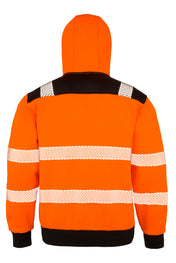 Sudadera de seguridad de alta visibilidad con capucha y cremallera de poliéster reciclado | R503X
