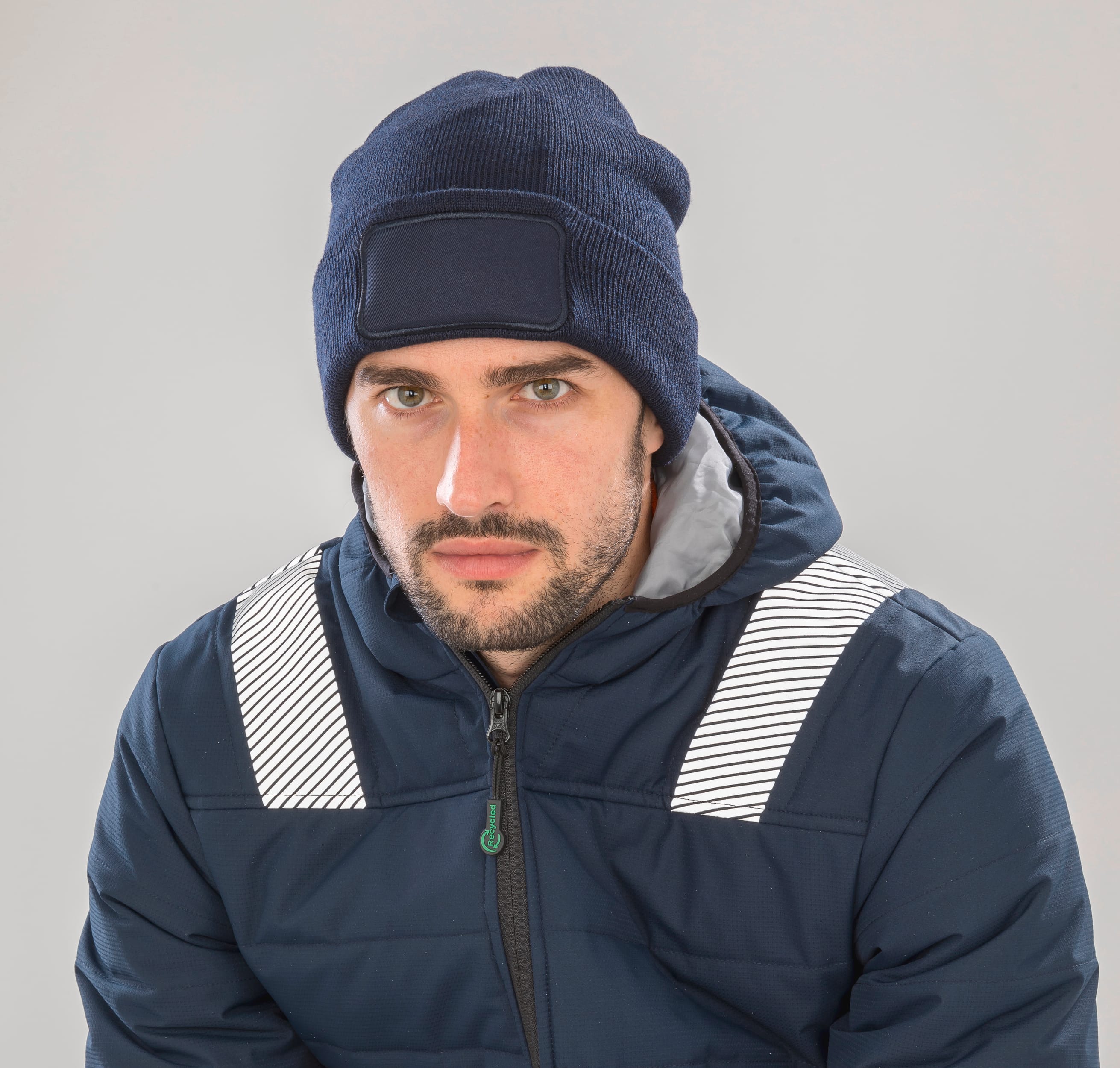 Recycled Turn-Up Beanie with Print Patch and Thinsulate™ Lining | RC934X