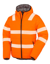 Chaqueta de seguridad acolchada con capucha de poliéster ripstop reciclado | R500X