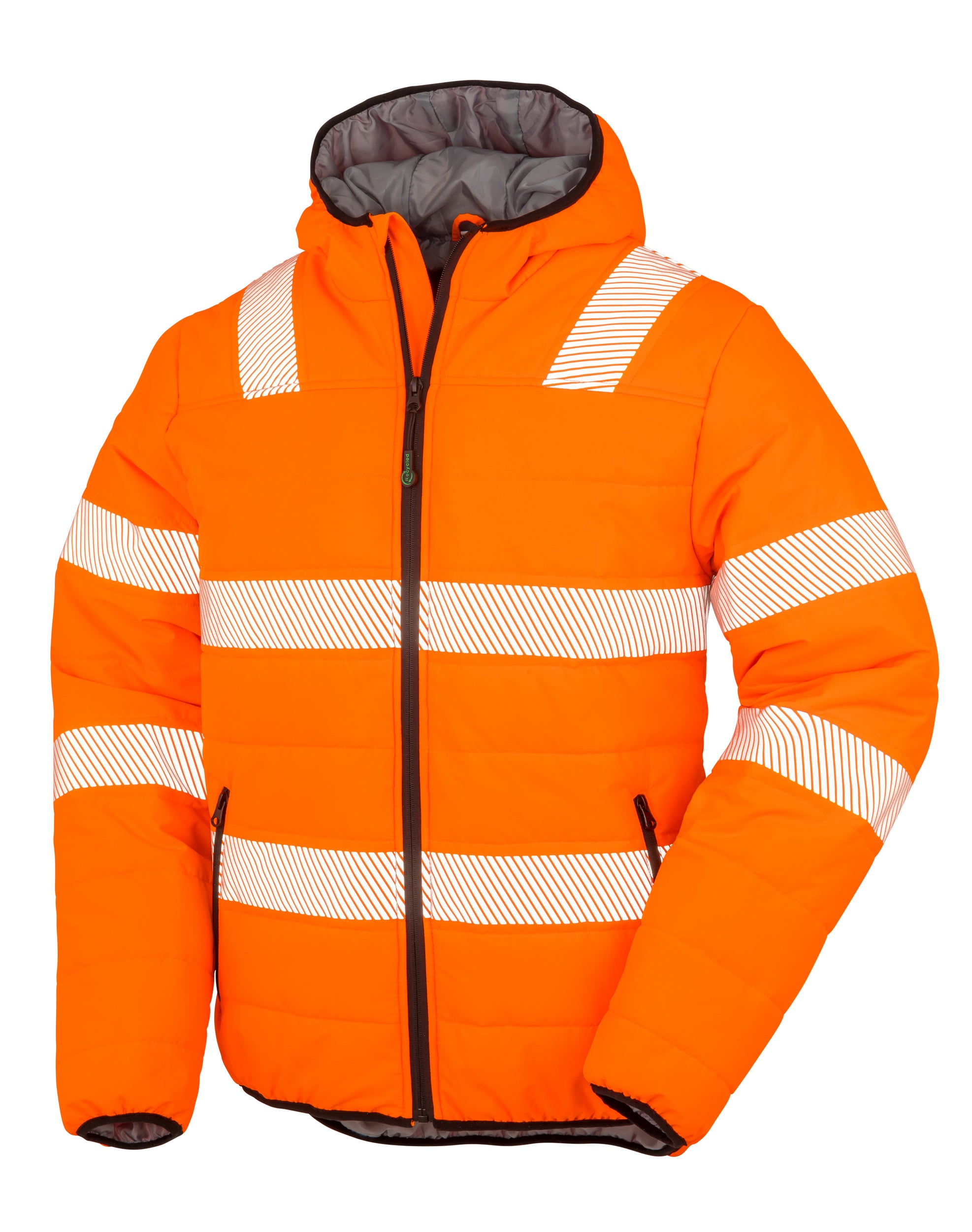 Chaqueta de seguridad acolchada con capucha de poliéster ripstop reciclado | R500X