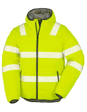 Chaqueta de seguridad acolchada con capucha de poliéster ripstop reciclado | R500X