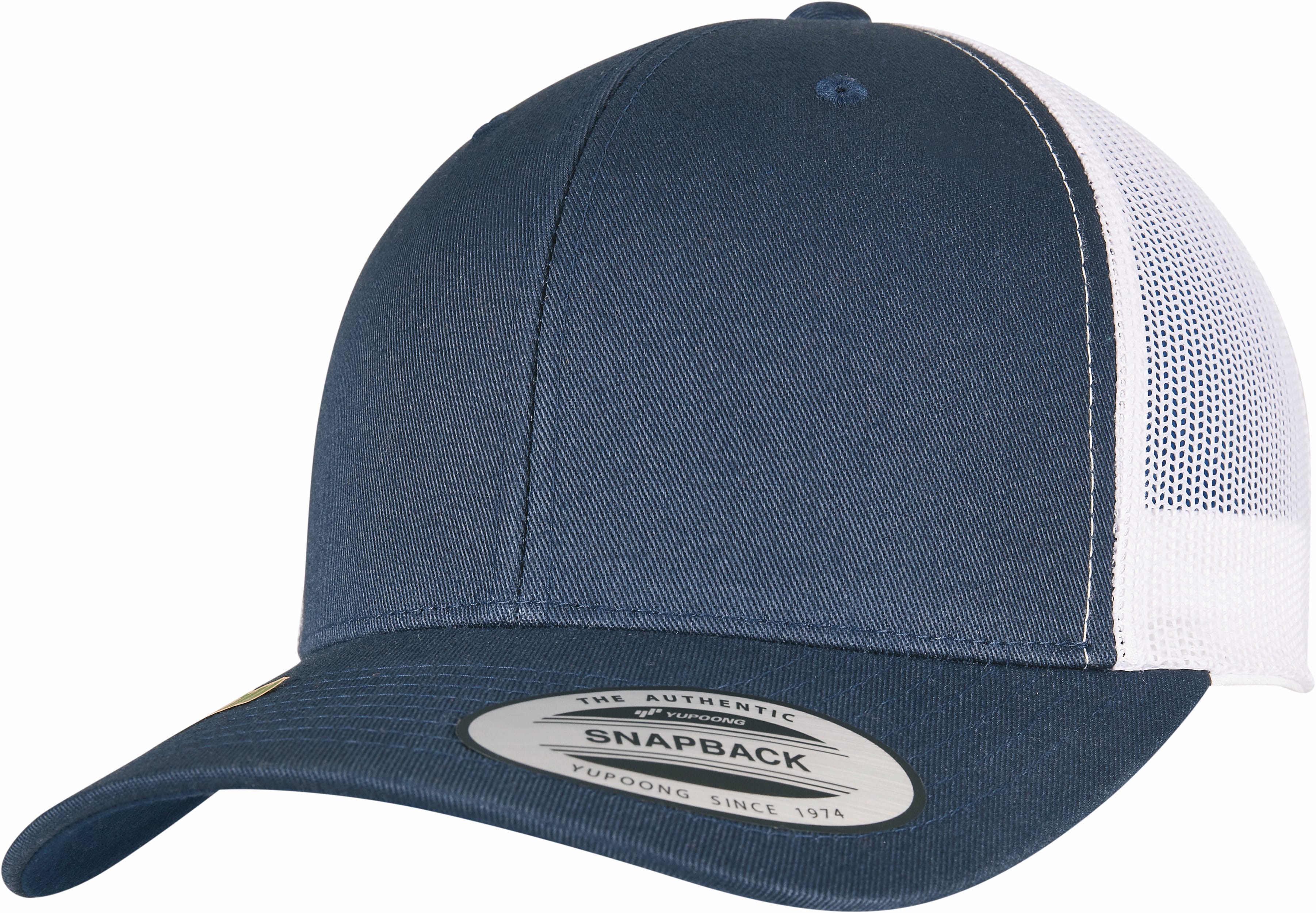 Two-Tone Retro Trucker Cap in Cotton and Recycled Polyester Mesh | FL6606RT