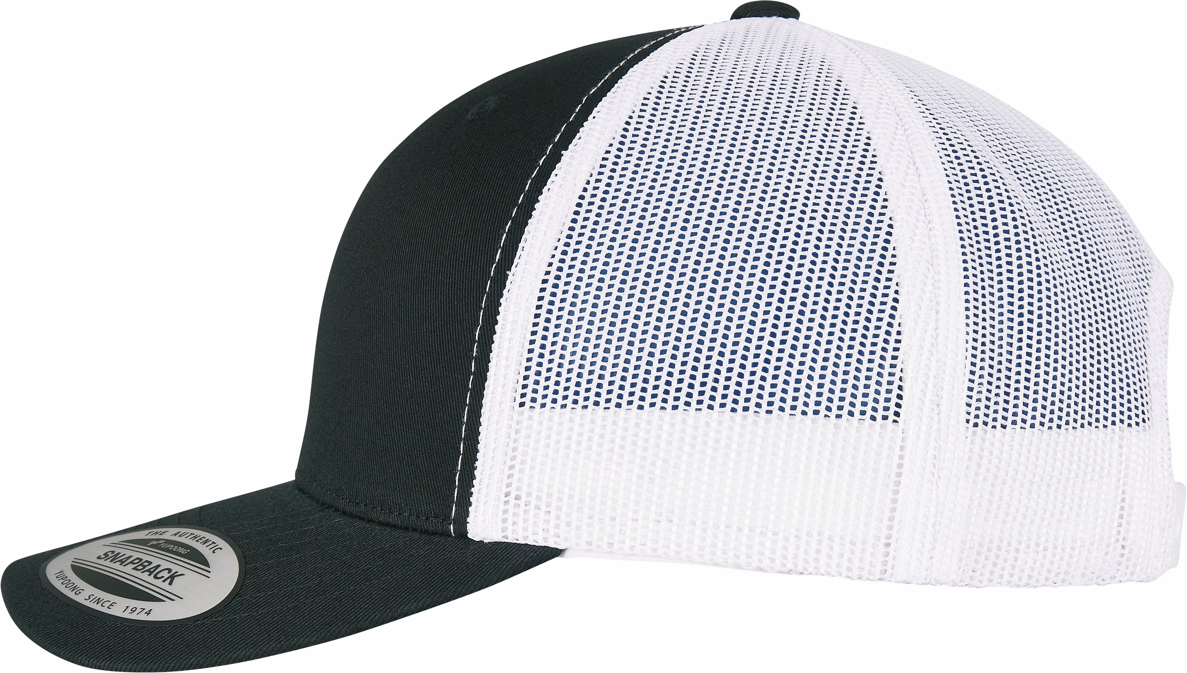 Two-Tone Retro Trucker Cap in Cotton and Recycled Polyester Mesh | FL6606RT