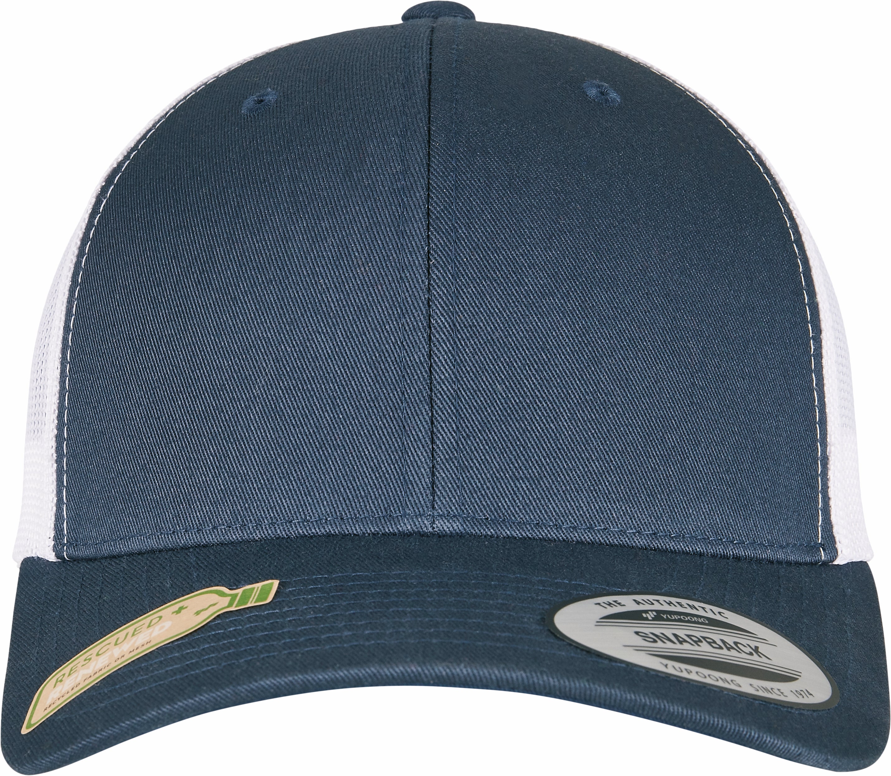 Two-Tone Retro Trucker Cap in Cotton and Recycled Polyester Mesh | FL6606RT