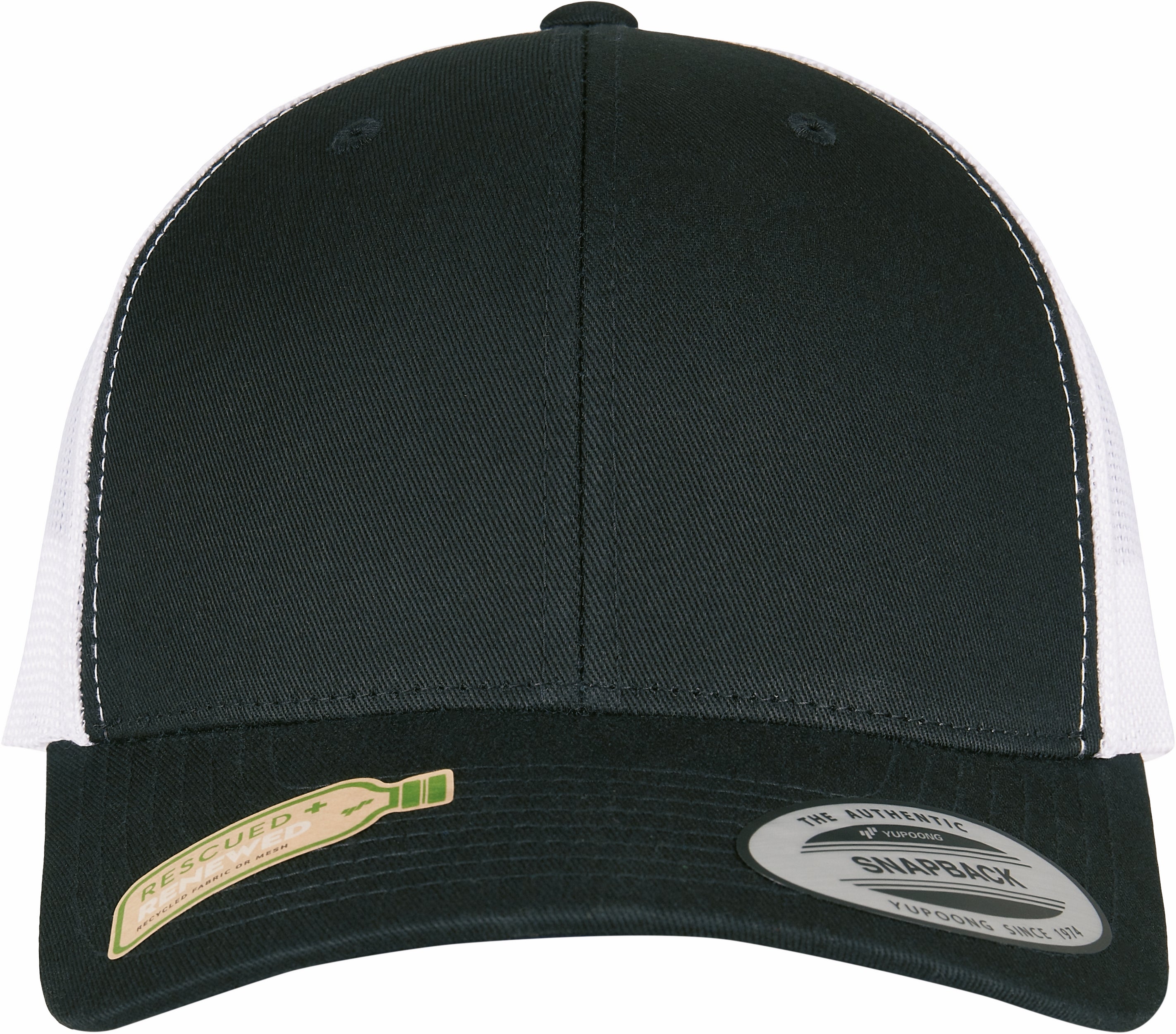 Two-Tone Retro Trucker Cap in Cotton and Recycled Polyester Mesh | FL6606RT
