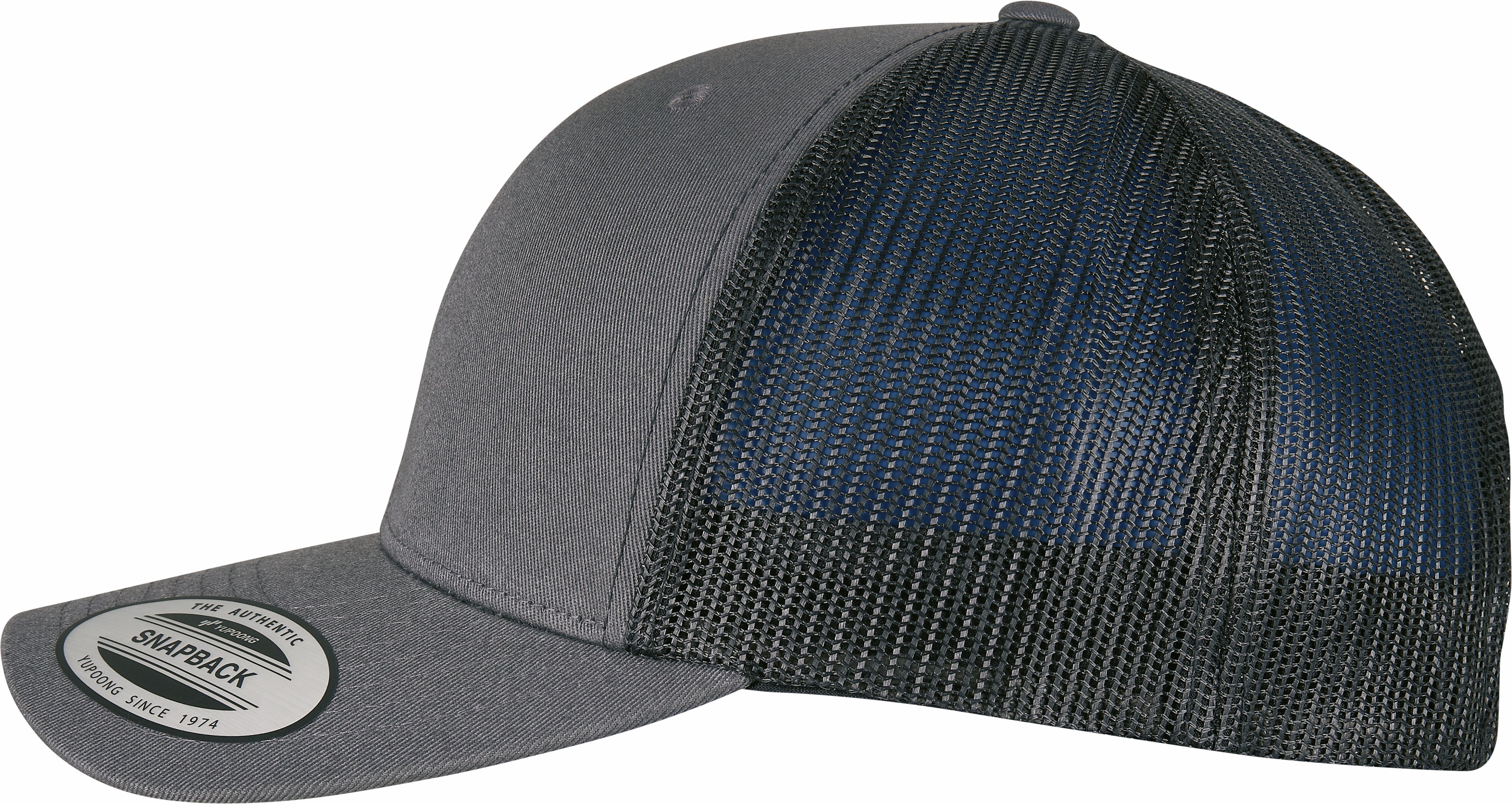 Two-Tone Retro Trucker Cap in Cotton and Recycled Polyester Mesh | FL6606RT