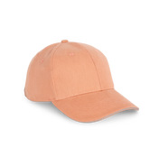 Kappe aus Bio-Baumwolle mit kontrastierendem Sandwich-Schirm - 6 Paneele - KP198