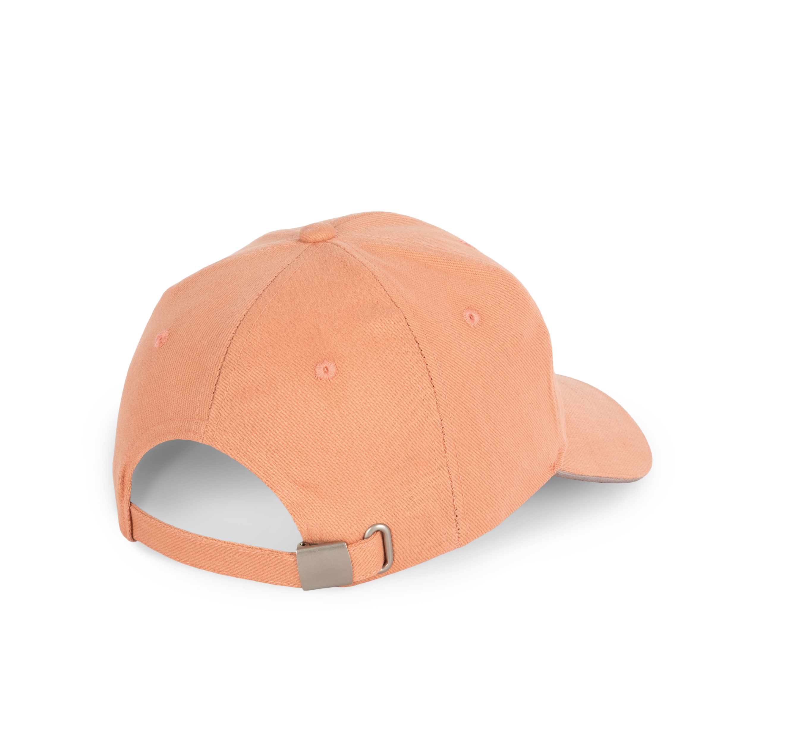 Kappe aus Bio-Baumwolle mit kontrastierendem Sandwich-Schirm - 6 Paneele - KP198