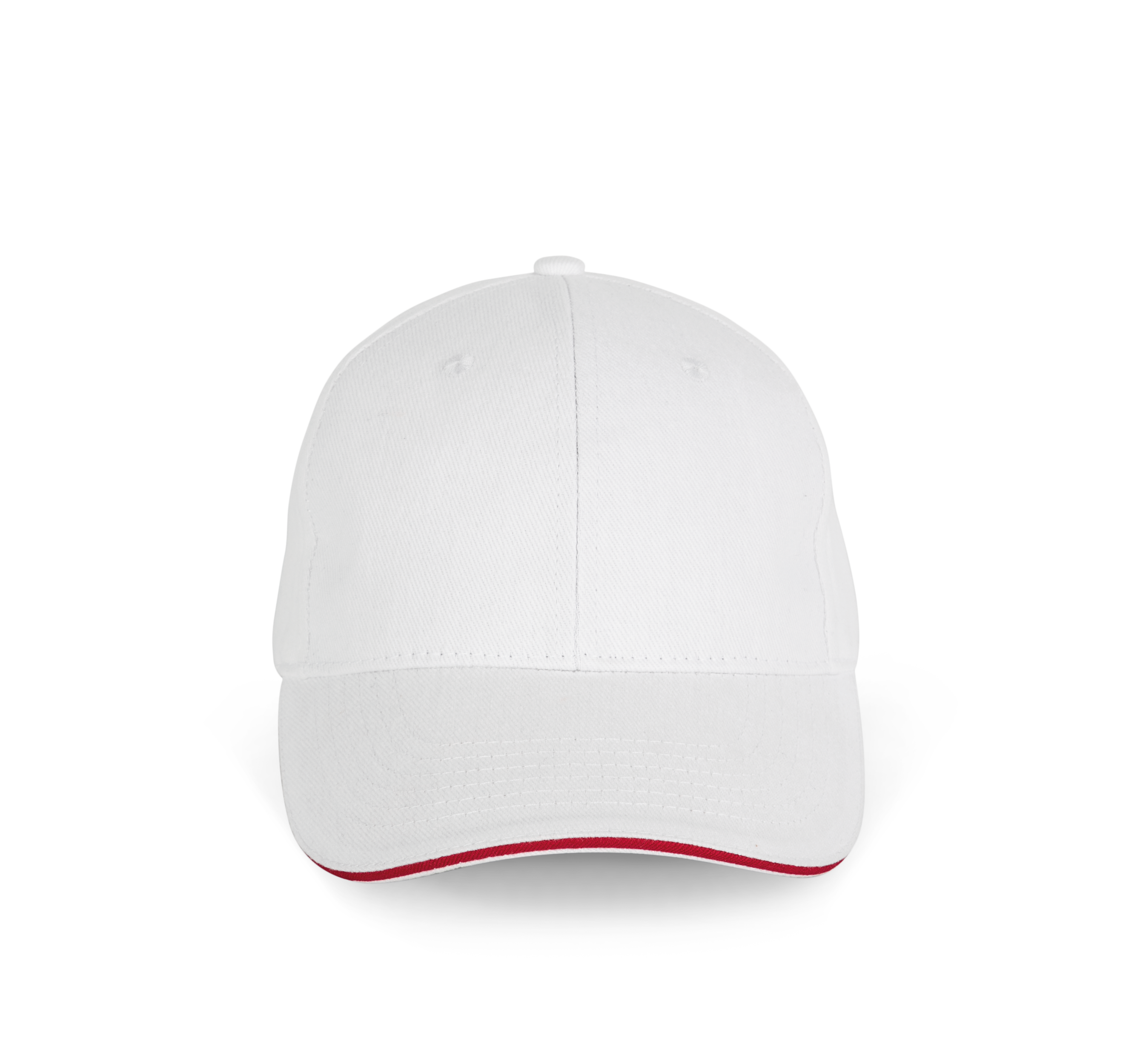 Kappe aus Bio-Baumwolle mit kontrastierendem Sandwich-Schirm - 6 Paneele - KP198