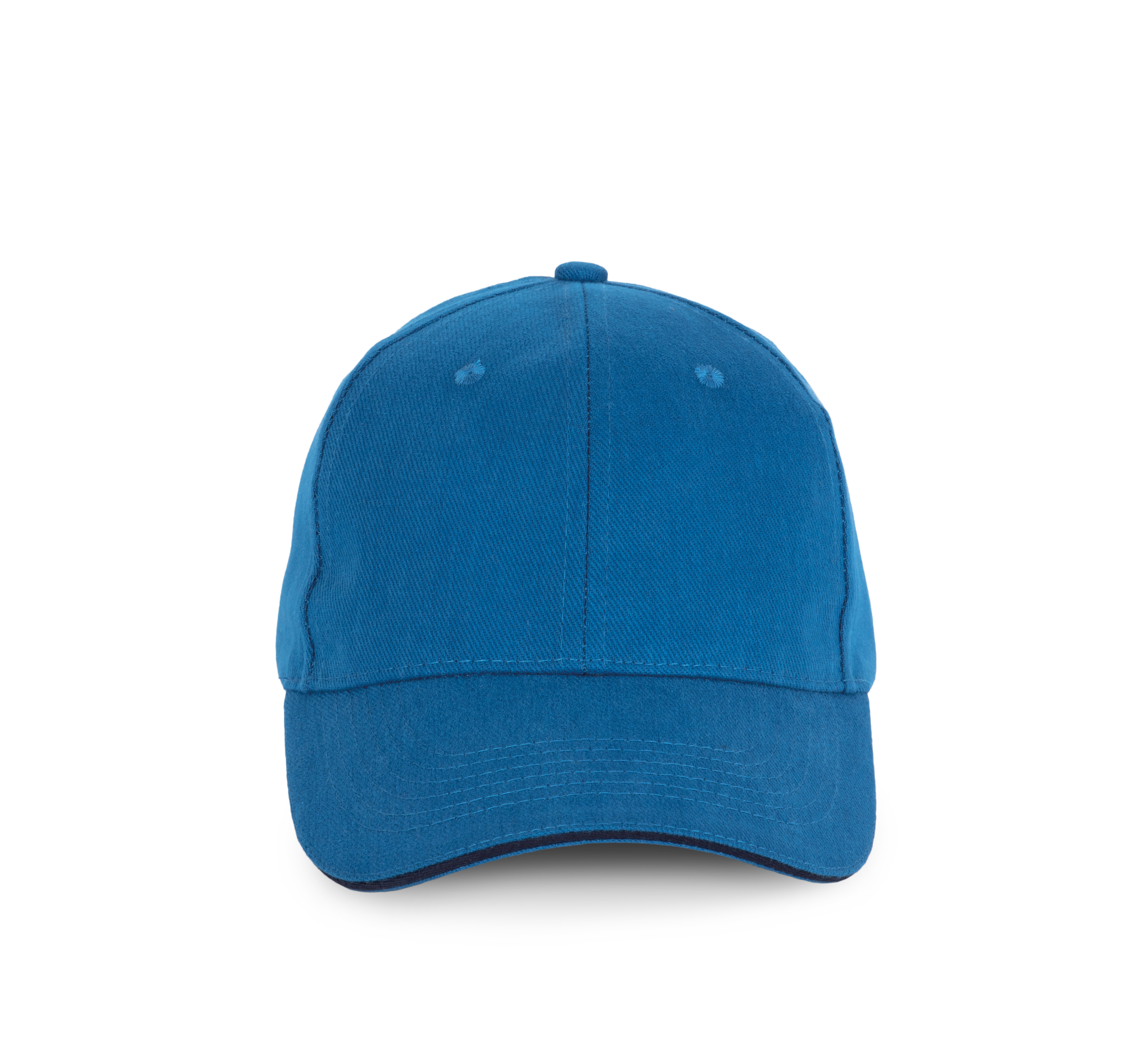 Kappe aus Bio-Baumwolle mit kontrastierendem Sandwich-Schirm - 6 Paneele - KP198