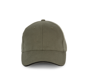 Kappe aus Bio-Baumwolle mit kontrastierendem Sandwich-Schirm - 6 Paneele - KP198